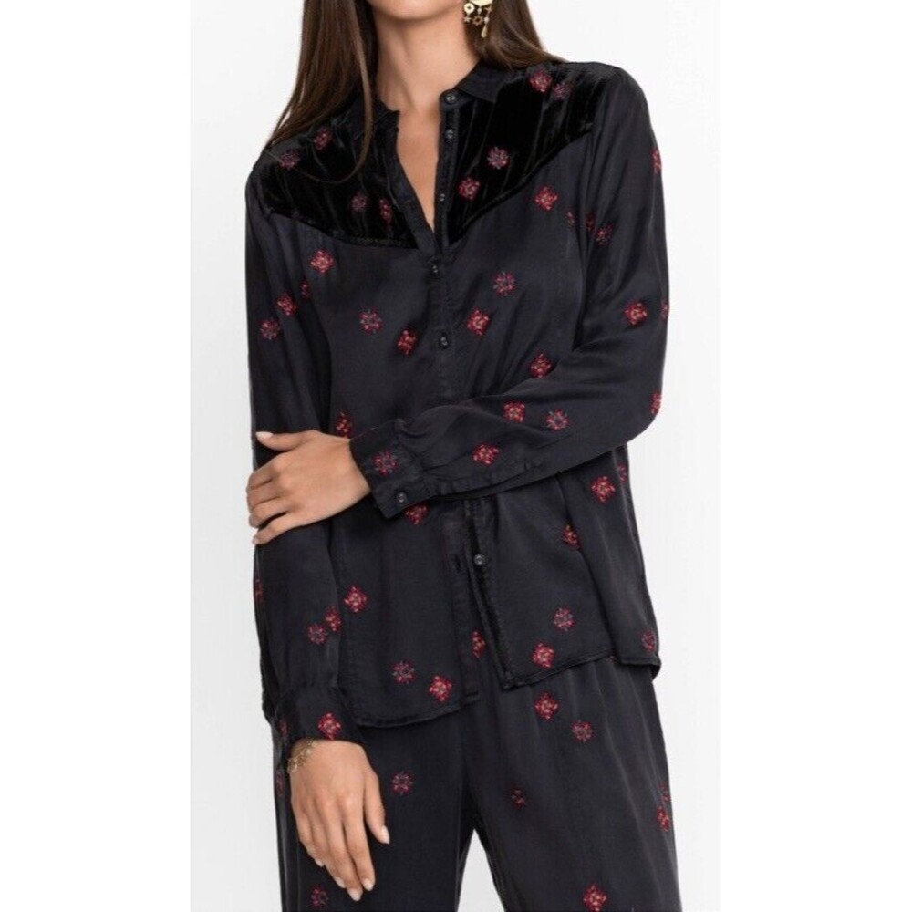 JOHNNY WAS WORKSHOP MAXINE EMBROIDERED SET. TOP & PANT Size: XL